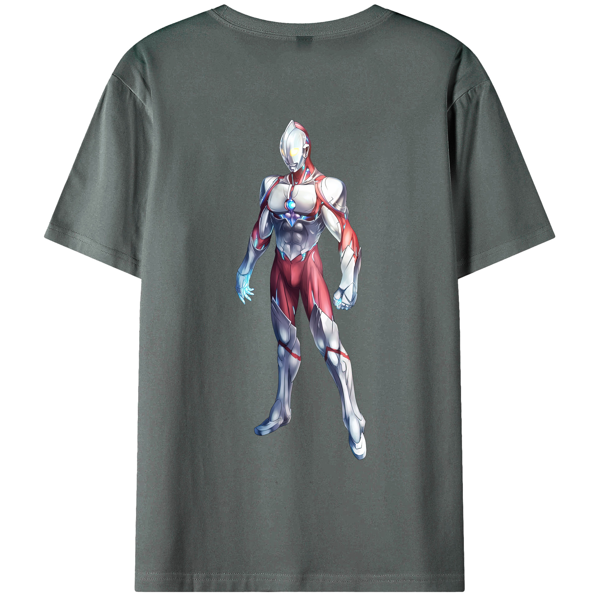 （画像用） ウルトラマン Ultraman 綿100％ メンズ半袖Tシャツ（バックプリント） 通気性